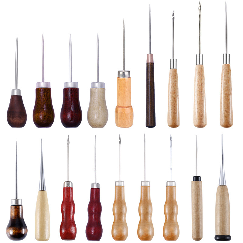 Leatherwork Awl - Leather Awl Wood Handle Awls Sewing