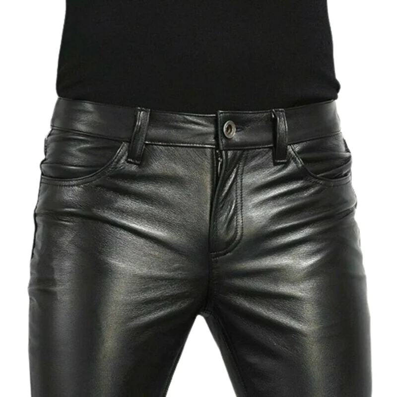 Leather Work Pants - Choice PU Leather Pants Men's Fashion