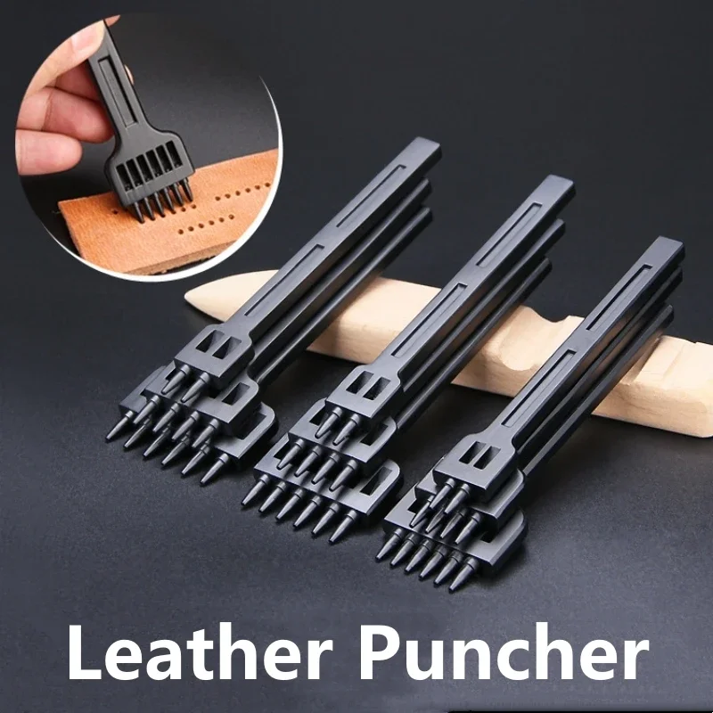 Leatherwork Awl - 3PCS/Set Leather Puncher DIY Black Round