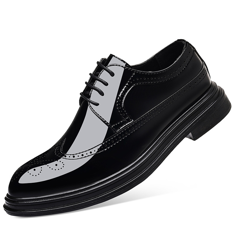 Men's Patent Leather Brogue Dr - огляд і ціна Leather Work Oxfords