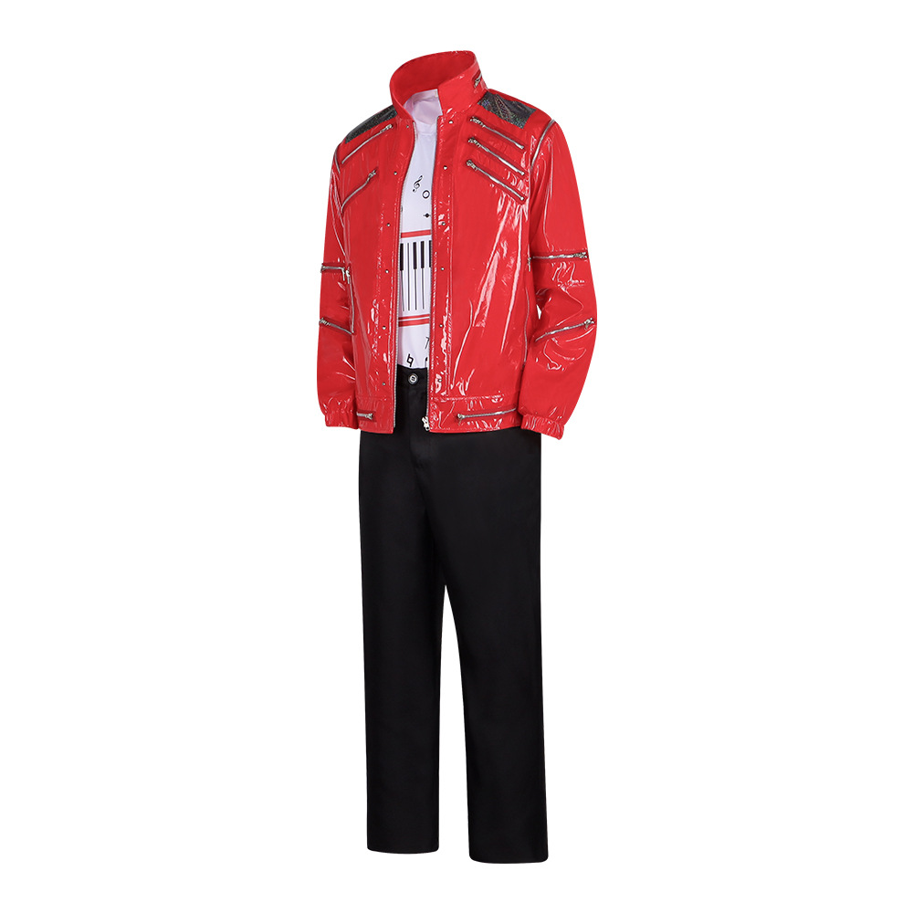 Men Red Leather Jacket Michael - огляд і ціна Leather Work Pants