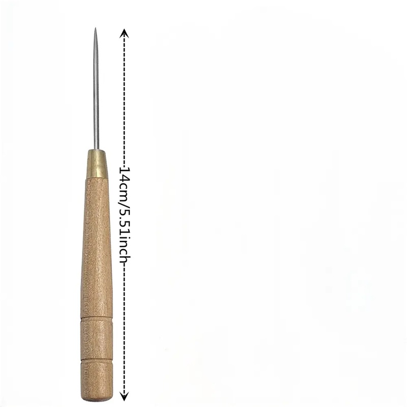 3 PCS Wooden Handle Awl Tool L - огляд і ціна Leatherwork Awl