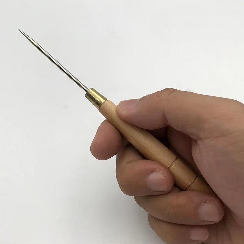 3 PCS Wooden Handle Awl Tool L - огляд і ціна Leatherwork Awl