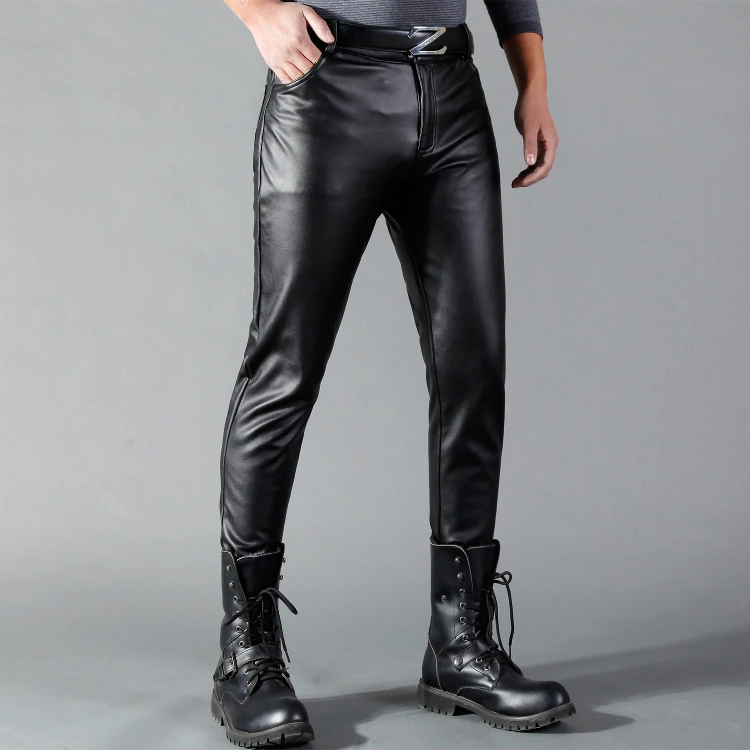 Men's Leather Pants Skinny Fit - огляд і ціна Leather Work Pants