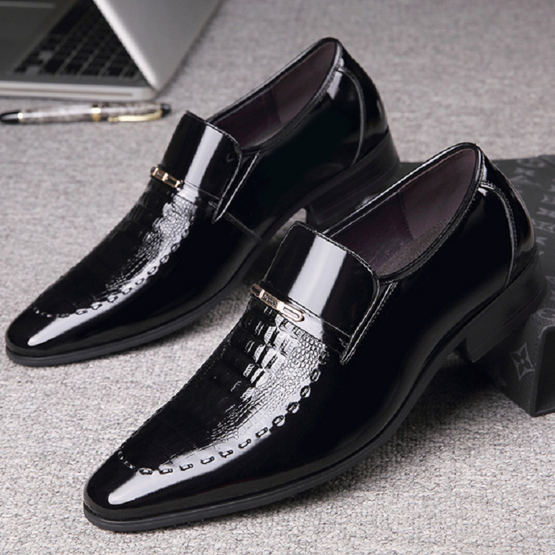 Men Leather Shoes Patent Leath - огляд і ціна Leather Work Oxfords