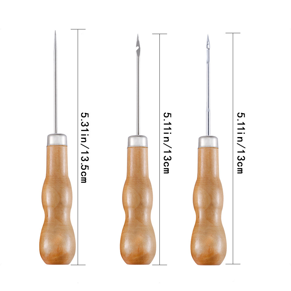 Leather Awl Wood Handle Awls S - огляд і ціна Leatherwork Awl