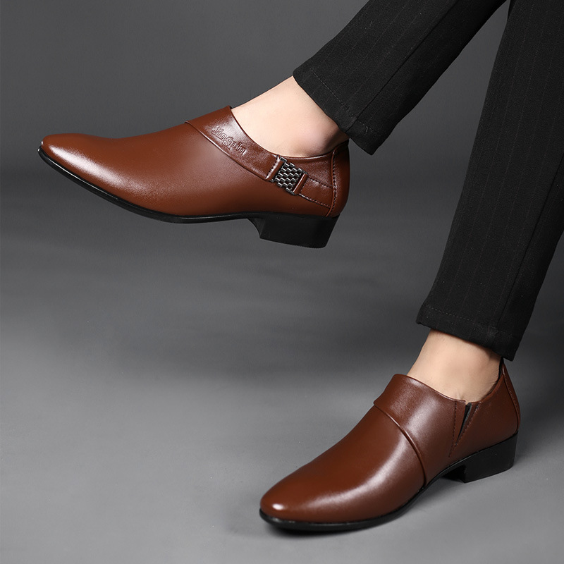 Men PU Leather Shoes Formal Dr - огляд і ціна Leather Work Oxfords
