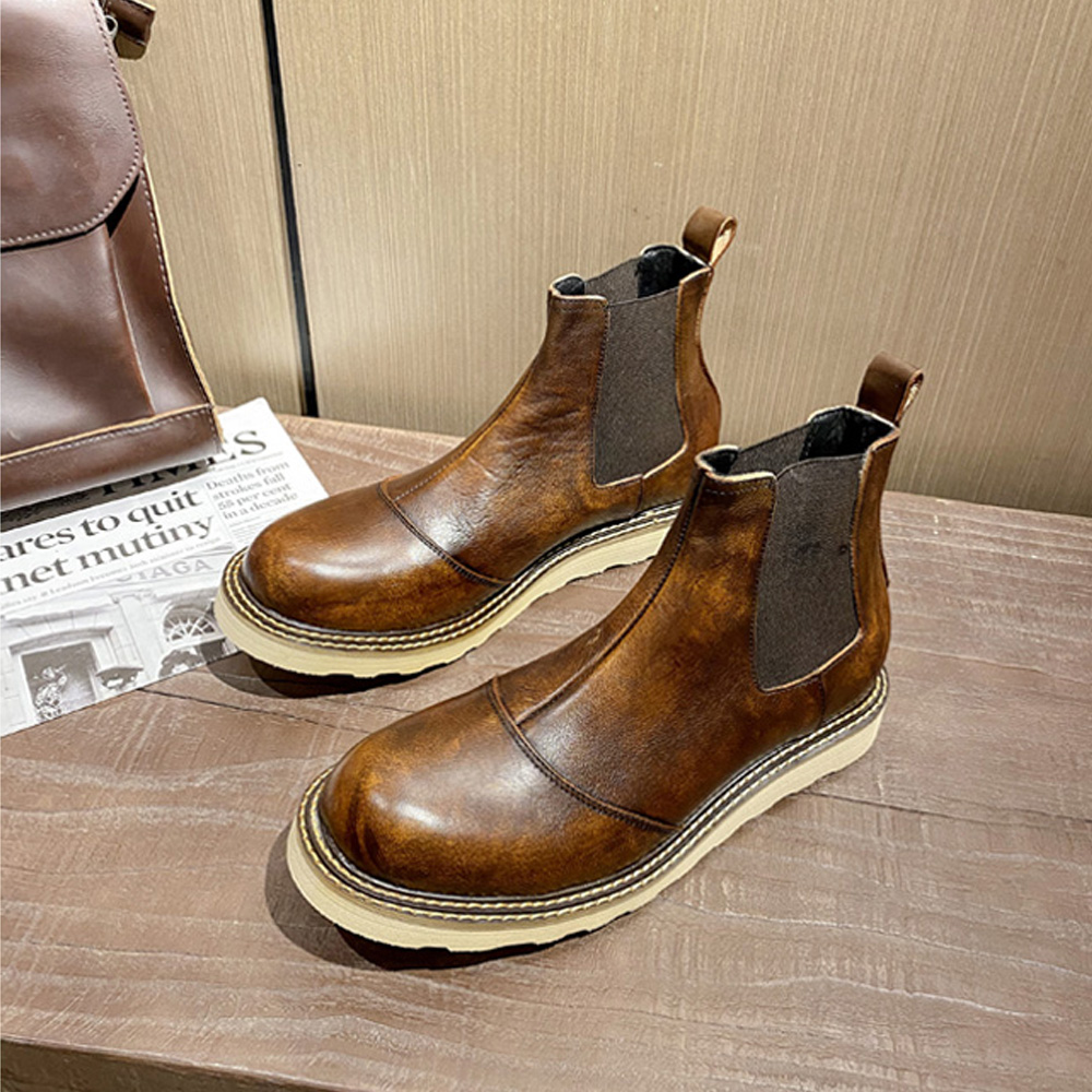 Retro Men's Genuine Leather Ch - огляд і ціна Leather Work Oxfords