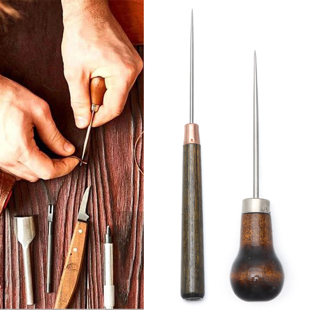 1PC Stitching Awl Wood Handle  - огляд і ціна Leatherwork Awl