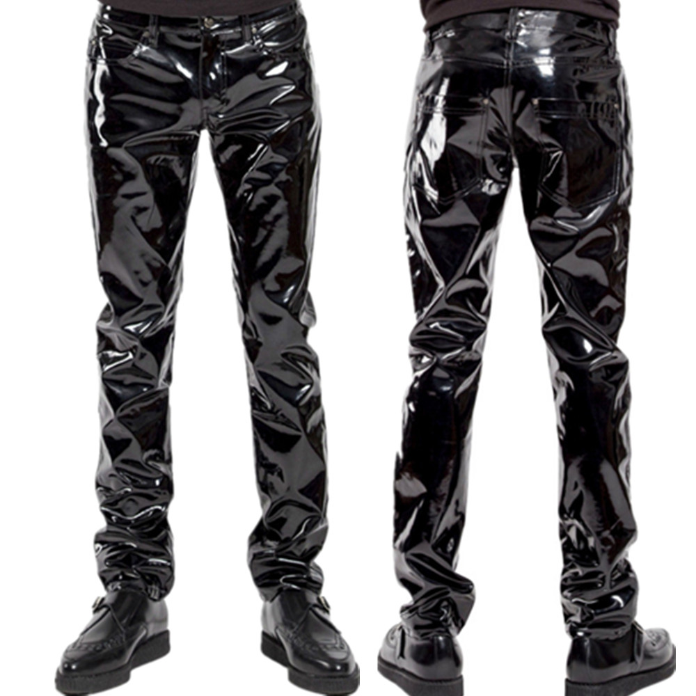 Shiny PVC Latex Trousers Men M - огляд і ціна Leather Work Pants