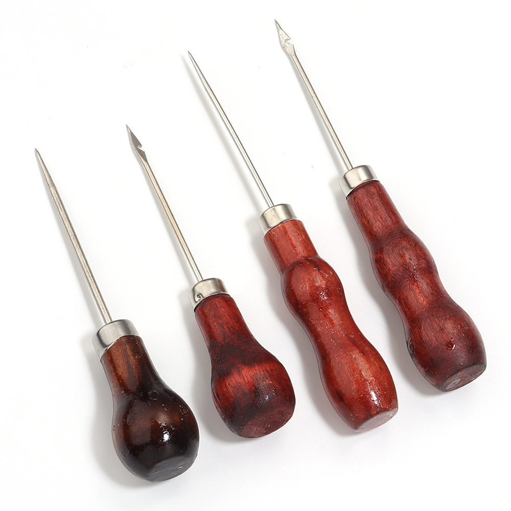 Wooden Handle Awls DIY Leather - огляд і ціна Leatherwork Awl