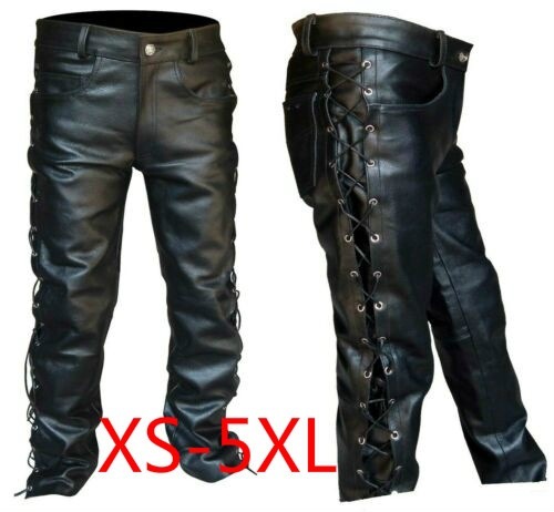 Medieval Pants Men Gothic Long - огляд і ціна Leather Work Pants