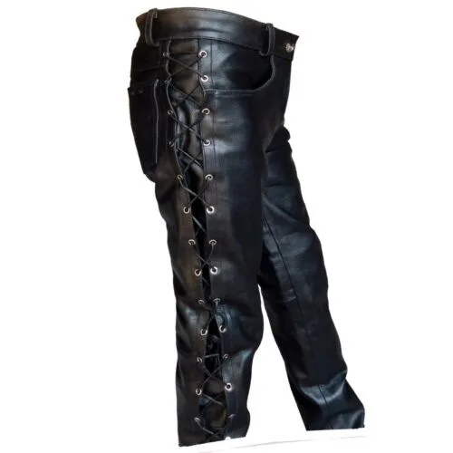 Medieval Pants Men Gothic Long - огляд і ціна Leather Work Pants