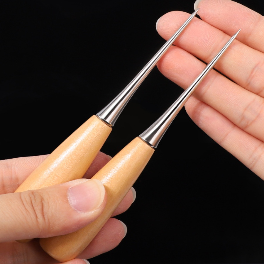 2pcs Leather Hand Stitching Aw - огляд і ціна Leatherwork Awl