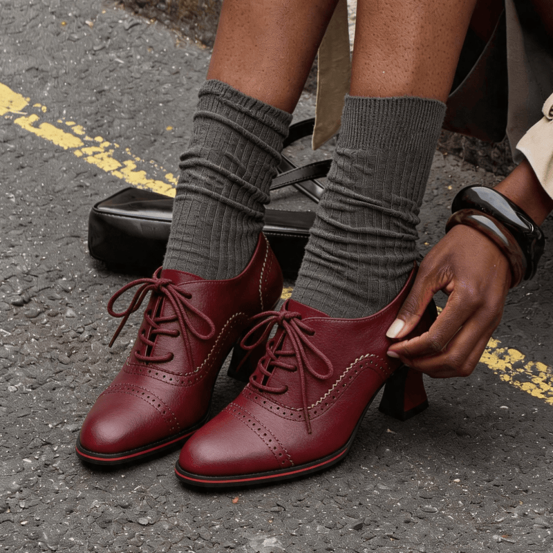 Women’s Faux Leather Brogue Ox - огляд і ціна Leather Work Oxfords