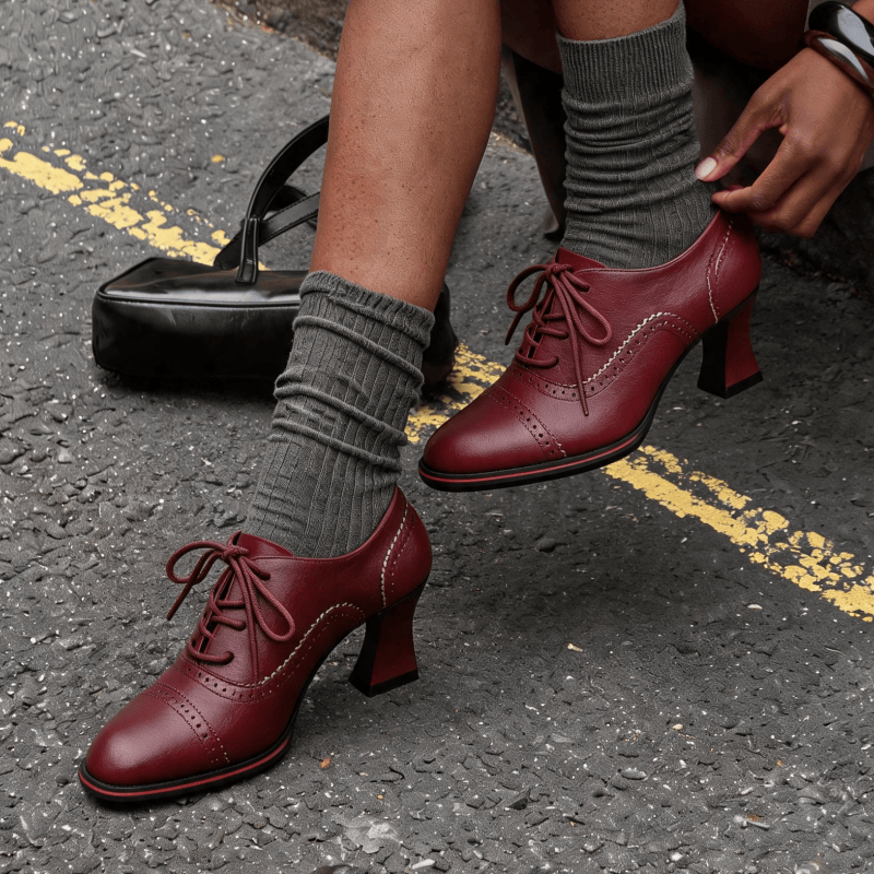 Women’s Faux Leather Brogue Ox - огляд і ціна Leather Work Oxfords