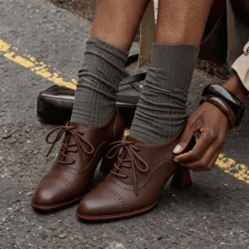 Women’s Faux Leather Brogue Ox - огляд і ціна Leather Work Oxfords
