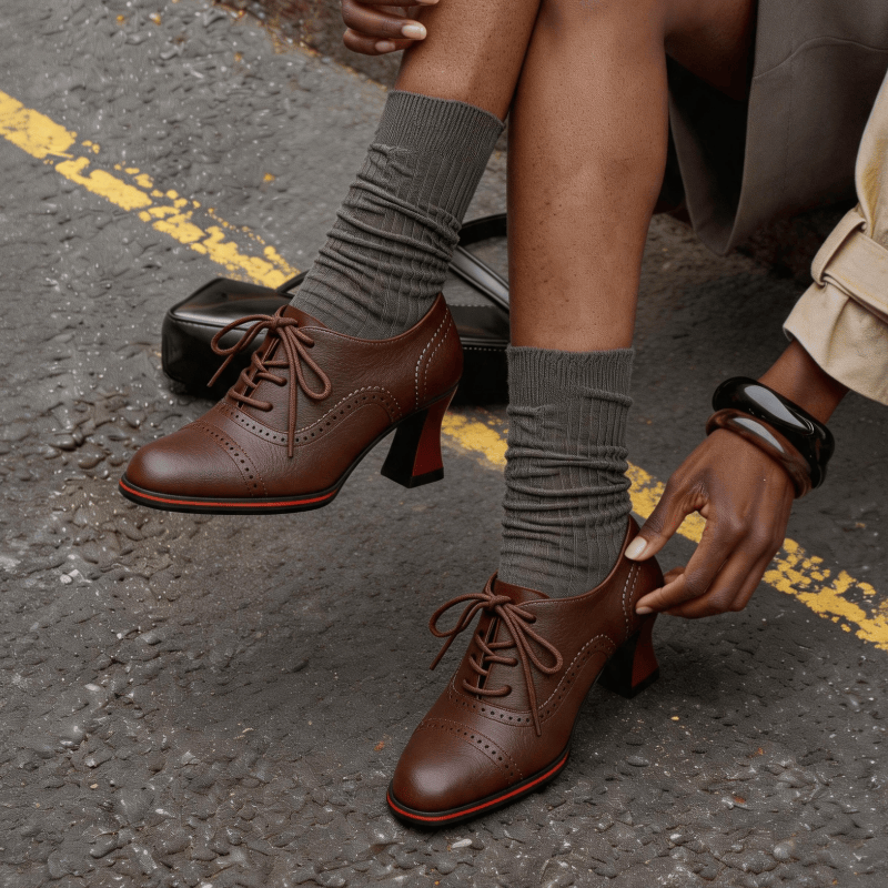 Women’s Faux Leather Brogue Ox - огляд і ціна Leather Work Oxfords